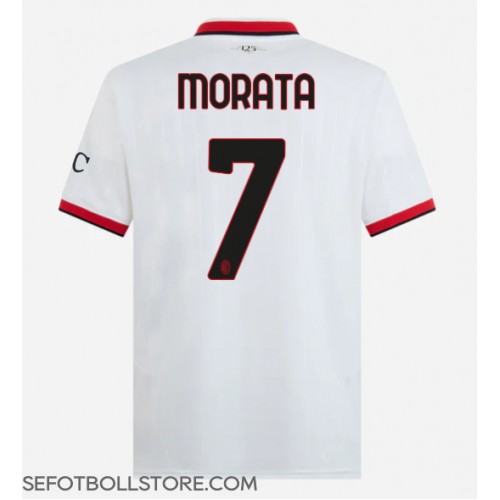 AC Milan Alvaro Morata #7 Replika Bortatröja 2024-25 Kortärmad